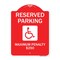 Signmission Reserved Parking Maximum Penalty $250 W/ Handicapped Heavy-Gauge Alum, 24" L, 18" H, RW-1824-23065 A-DES-RW-1824-23065 - alternate 1